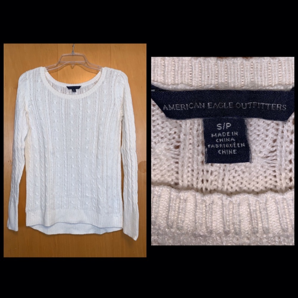 Off white, lightweight sweater.